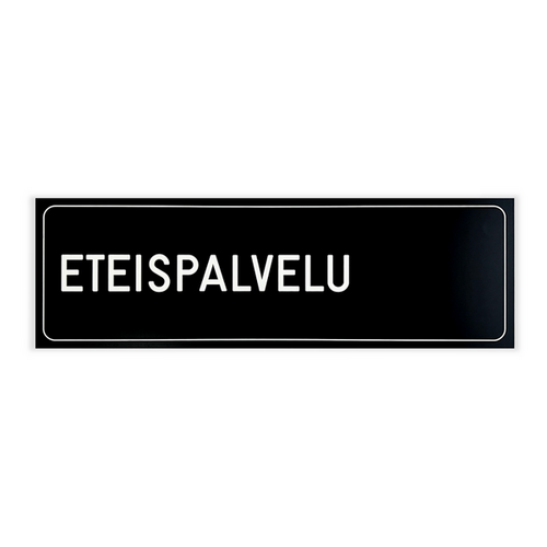 Eteispalvelu/Vaatesäilytys 25x8 cm, musta/valk - POISTOTUOTE