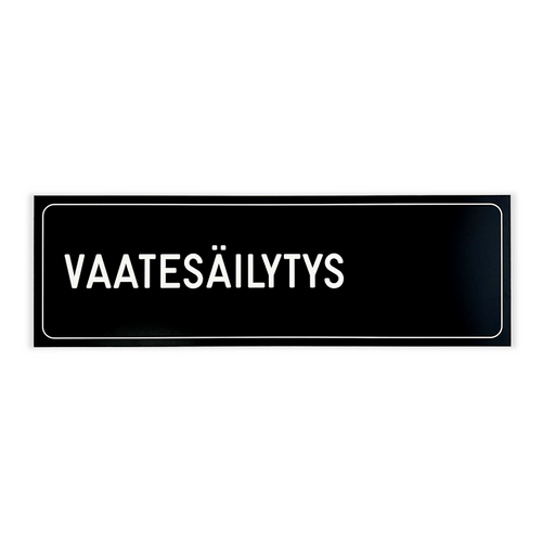 Eteispalvelu/Vaatesäilytys 25x8 cm, musta/valk - POISTOTUOTE